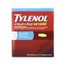 TYLENOL COLD+FLU SEVERE 25 POUCHES OF 2 CAPLETS